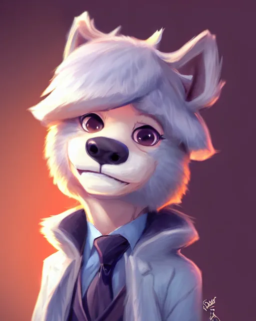 Prompt: character concept art of a cute male anthropomorphic furry | | adorable, a detective fursona, key visual, realistic shaded perfect face, tufted softly, fine details by stanley artgerm lau, wlop, rossdraws, james jean, andrei riabovitchev, marc simonetti, and sakimichan, trending on weasyl