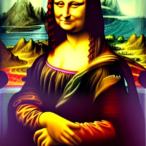 Prompt: fat mona lisa da vinci, by da vanci