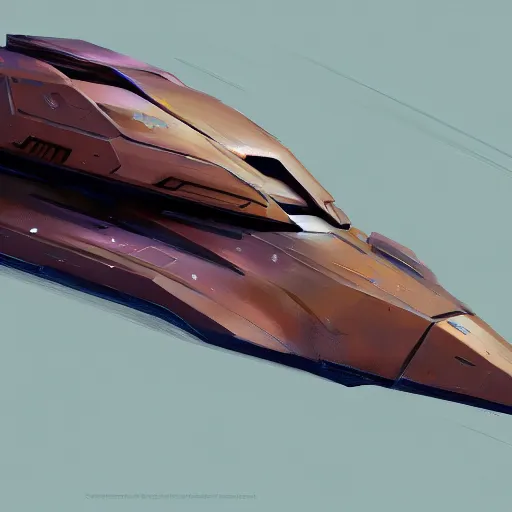 Prompt: concept art of a dune spaceship, george hull, artstation