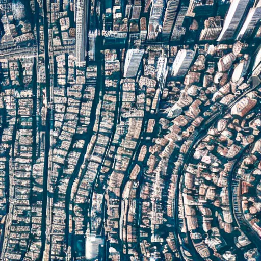 Image similar to Top down view of a city