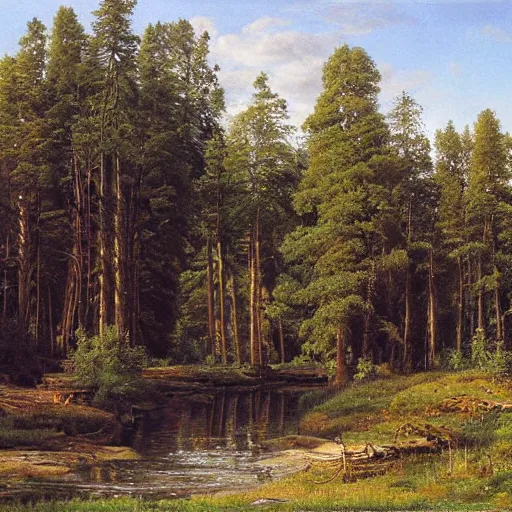 Image similar to new masterpiece by ivan shishkin