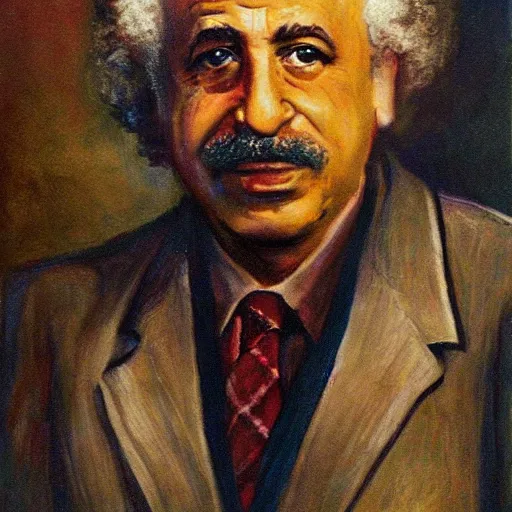 Prompt: iraqi einstein portrait