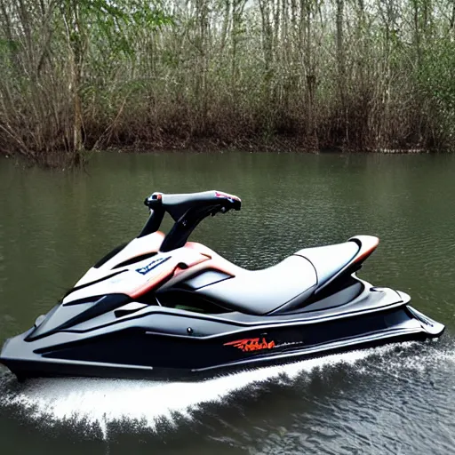 Image similar to a jetski in a swamp