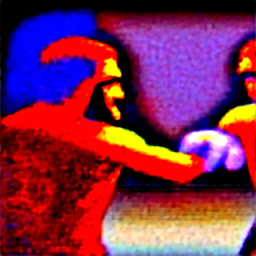 Image similar to Jesus fighting a demon in a boxing ring, photorealistic, 4K