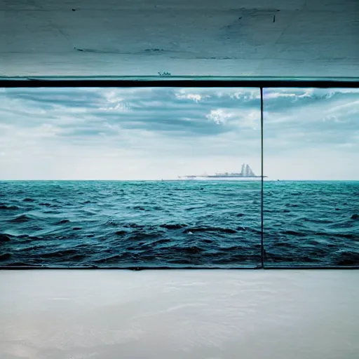 Prompt: ocean view by buckminster fuller and liam wong, technicolor