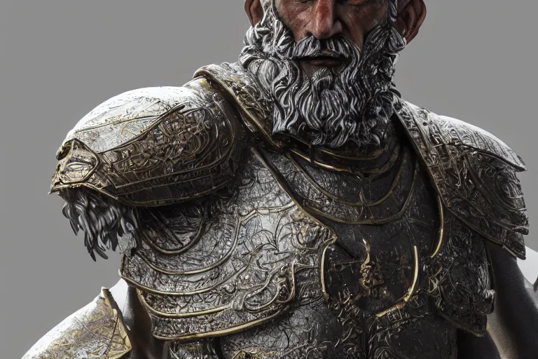 Image similar to an ultra detailed life size sculpture of king richard the lionhearted, epic anime fantasy, 8 k, volumetric lighting, smooth, highly detailed, digital illustration, octane render, art by jeong seon and greg rutkowsi, artstation