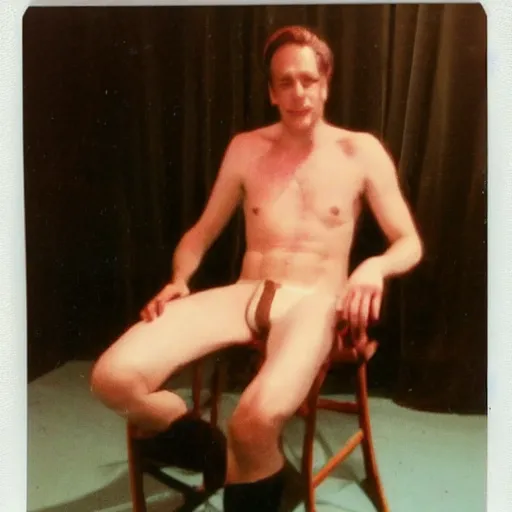 Image similar to polaroid photo of Philp J Fry from futurama as a man IMG_1413.JPG Kodak sitting in chair relaxing