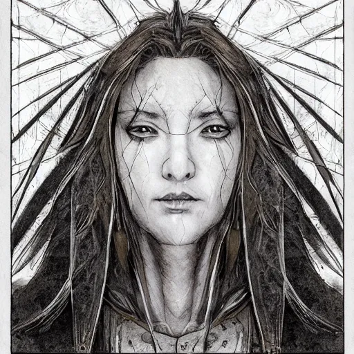 Image similar to portrait, female anthropomorphic cardinal druid, watercolor, dramatic lighting, cinematic, establishing shot, extremely high detail, foto realistic, cinematic lighting, pen and ink, intricate line drawings, by Yoshitaka Amano, Ruan Jia, Kentaro Miura, Artgerm, post processed, concept art, artstation, matte painting, style by eddie mendoza, raphael lacoste, alex ross,