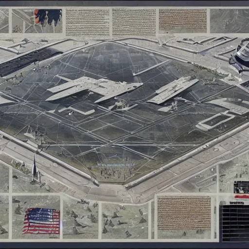 Image similar to a battle map of the pentagon by Greg Rutkowski by James Gurney