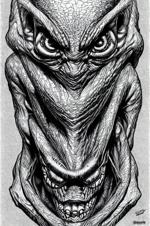 Image similar to goblin, symmetrical, toad eyes and webbed feet, highly detailed, digital art, sharp focus, trending on art station, kentaro miura manga art style