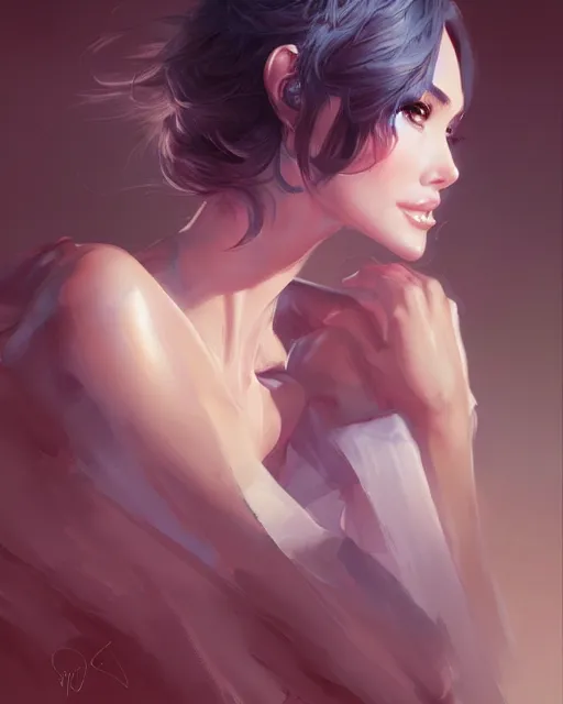 Image similar to Olivia culpo Stanley Artgerm Lau, WLOP, Rossdraws, James Jean, Andrei Riabovitchev, Marc Simonetti, Yoshitaka Amano, digital art, artstation