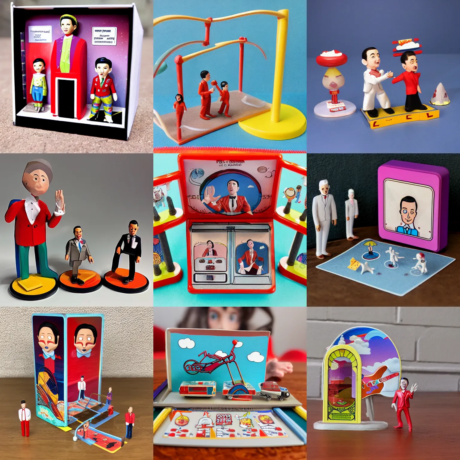 Prompt: Peewee Herman astral journey playset