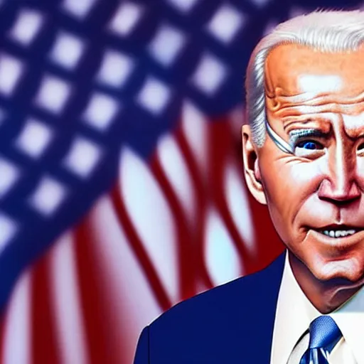 Image similar to joe biden optical illusion, movie still, cinematic lighting