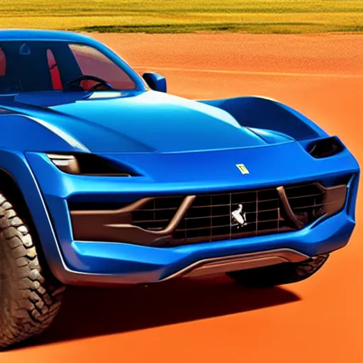 Image similar to ferrari pickup truck 2022