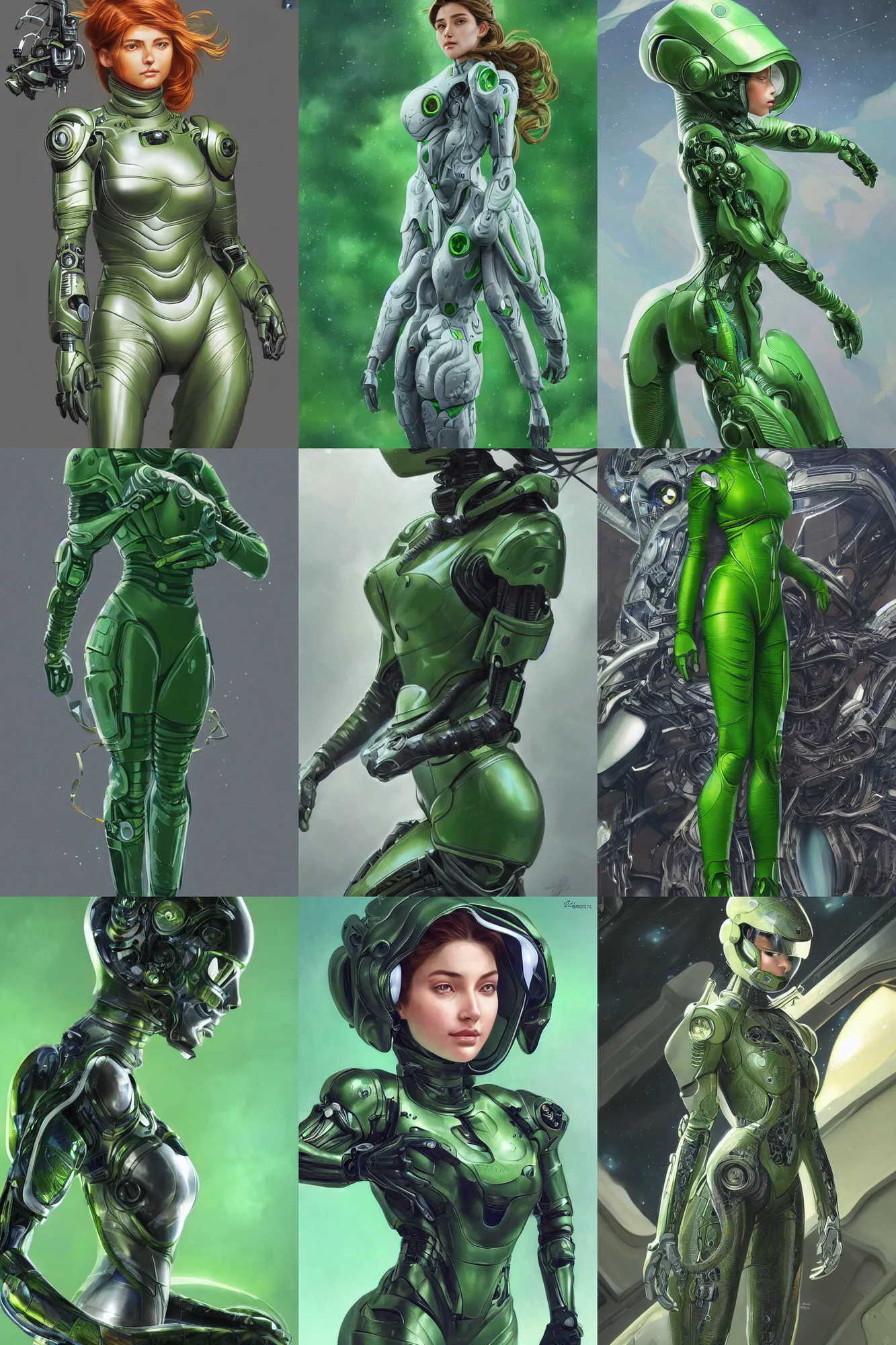 Prompt: ultra realistic illustration of a beautiful girl in an eva plugsuit against a green background, hyper detailed, full body, sci - fi, fantasy, intricate, elegant, highly detailed, digital painting, artstation, concept art, smooth, sharp focus, illustration, by artgerm and greg rutkowski and alphonse mucha, trending on artstation