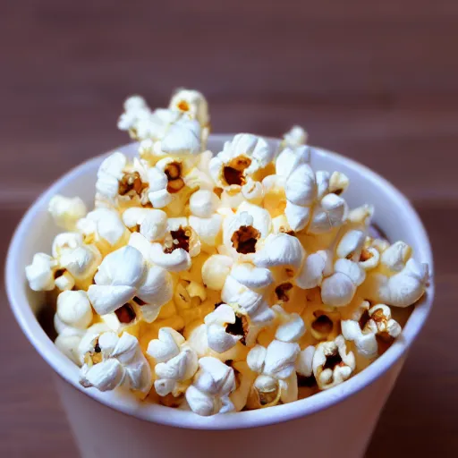 Prompt: photo of cute humanoid popcorn, 8k, ultra realistic ar 16:9