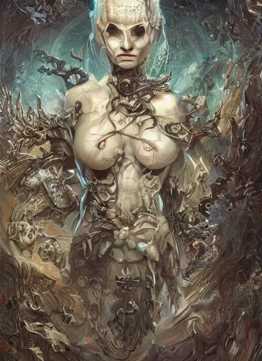 Image similar to fineart illustration of the necromancer, hyper detailed, fantasy surrealism, crisp