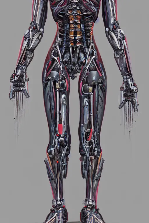 Prompt: symmetry!! full body female human anatomy concept, medical anatomy, cybernetic implants, tire rubber, mecha limbs, muscular system reference, anatomical art, digital art, in the style of amanda lilleston, luka mivsek, bryan christie, ranjit ghosh, artstation, pinterest, deviantart, photoshop, octane render, unreal engine