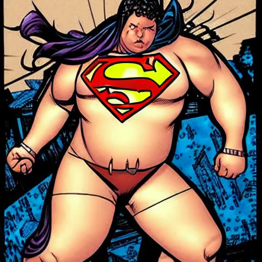 Image similar to super obese comic book artist ethan van sciver