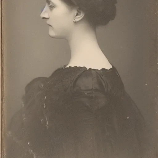 Image similar to portrait of victorian lady 1 8 9 0 s, expression