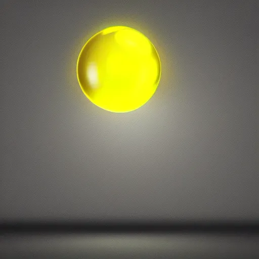 Prompt: 3 d octane render, glowing yellow glass orb with white wings