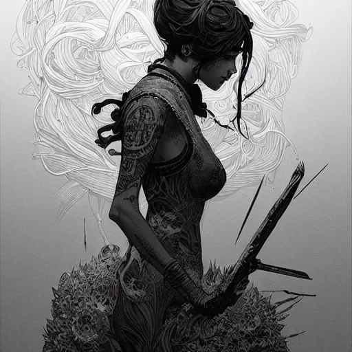 Prompt: mcbess illustration of a hand maiden, intricate complexity, by greg rutkowski, artgerm, ross tran, conrad roset, takato yomamoto, ilya kuvshinov. 4 k, beautiful, cinematic dramatic atmosphere, surrealism