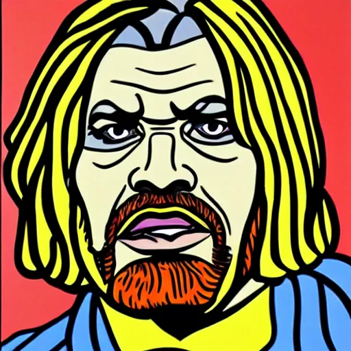 Prompt: worf, by roy lichtenstein.