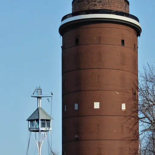 Prompt: ypsilanti water tower with eyes