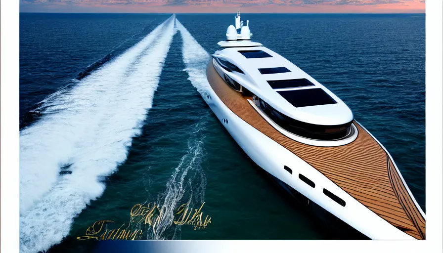Image similar to luxury super yacht scheme, expensive materials, symmetrical, cinematic, elegant, luxury, real photography, 4 k, ultra hd, luxury journal cover