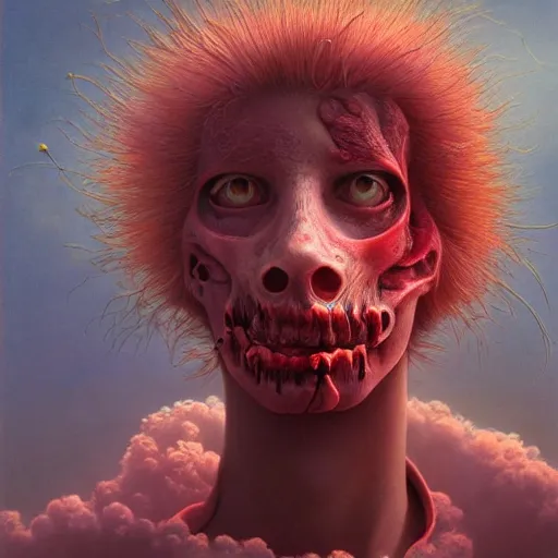 Prompt: a beautiful nature portrait of a p - zombie!!! natural lighting art dawn. highly detailed. colourful. moody. artstation, 4 k, by gerald brom zdzisław beksinski, and ansel adams and studio ghibli, horror, lots of sakura flowers, lovely