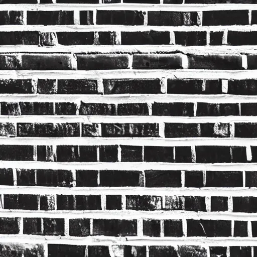 Image similar to a brick wall of black and white bricks