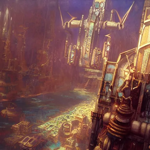 Image similar to underwater city, bioshock, highly detailed painting by gaston bussiere, craig mullins, j. c. leyendecker 8 k