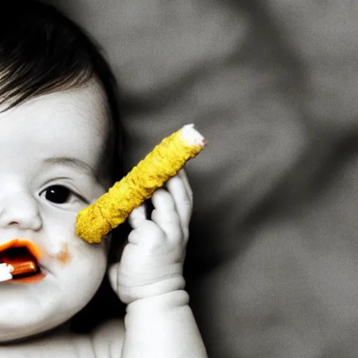 Prompt: baby smoking weed