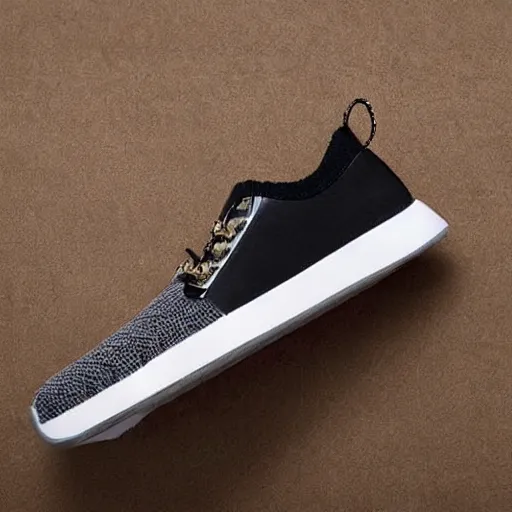 Image similar to close up photo of new sneakers design by vogue, high quality product photo