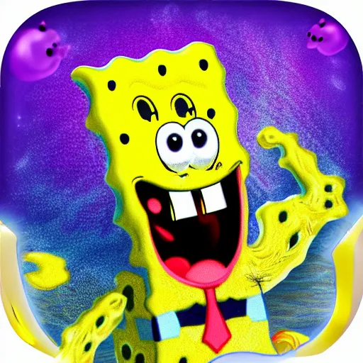 Prompt: nightmare SpongeBob hd