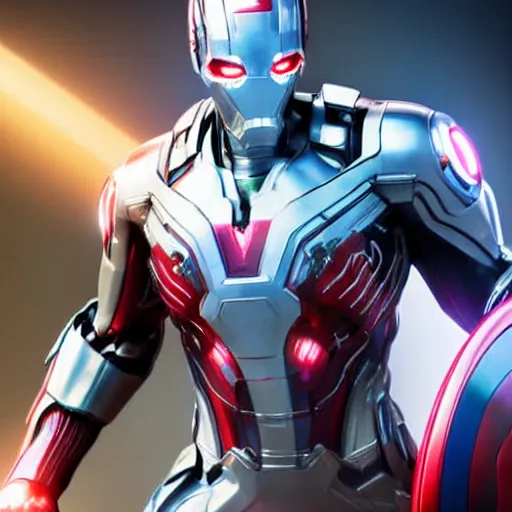 Prompt: still photo of marvel ultron, highly detailed, photorealistic portrait, bright studio setting, studio lighting, crisp quality and light reflections, unreal engine 5 quality render,