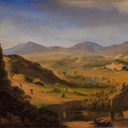 Image similar to a landscape in jaen in the style of domenikos theotokopoulos