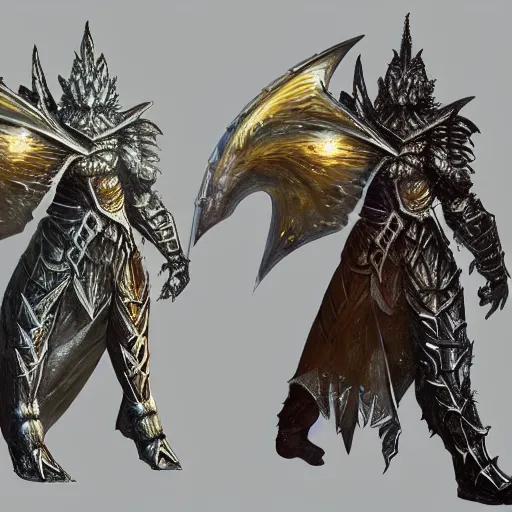 Image similar to concept art of warrior ancient crystal dragon armor, side and front view, perfect symmetry, digital art, d & d digital painting, intricate details, ultra realistic, volumetric lighting, warm colors advance, cell shading