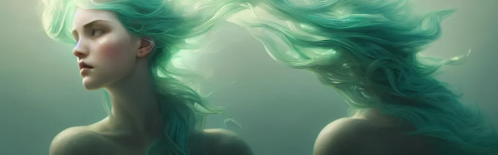 Prompt: fish in the sea by charlie bowater and anna dittmann and artgerm and clemens ascher, intricate, elegant, blue and green mist, highly detailed, dramatic lighting, sharp focus, octane render, trending on artstation, artstationhd, artstationhq, unreal engine, 4 k, 8 k