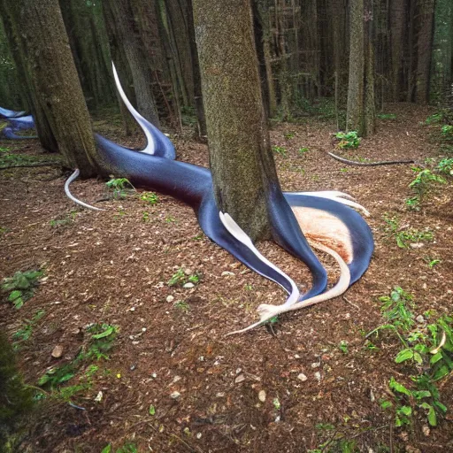 Image similar to National Geographic photo of giant squid in the forest