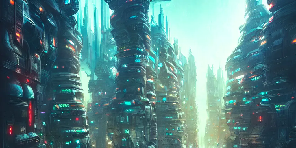 Image similar to futuristic city, detailed intricate illustration, detailed illustration, hd, digital art, overdetailed art, by greg rutkowski, by loish, complementing colors, trending on artstation, deviantart