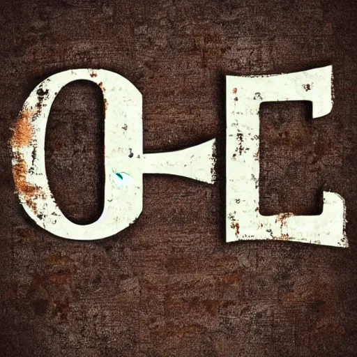 Prompt: very beautiful lettering of the letters CEH with a rusty iron texture, realistic, detailed,