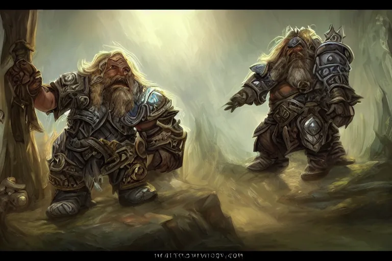 Image similar to dwarf, world of warcraft, trending on art station, fantasy, smooth