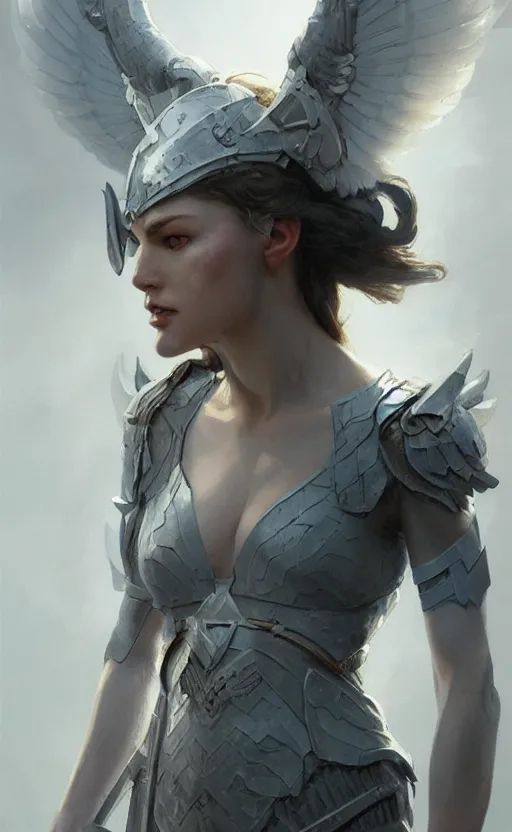 Prompt: valkyrie, soft grey and blue natural light, intricate, digital painting, artstation, concept art, smooth, sharp focus, illustration, art by greg rutkowski and luis rollo and uang guangjian and gil elvgren, symmetry!