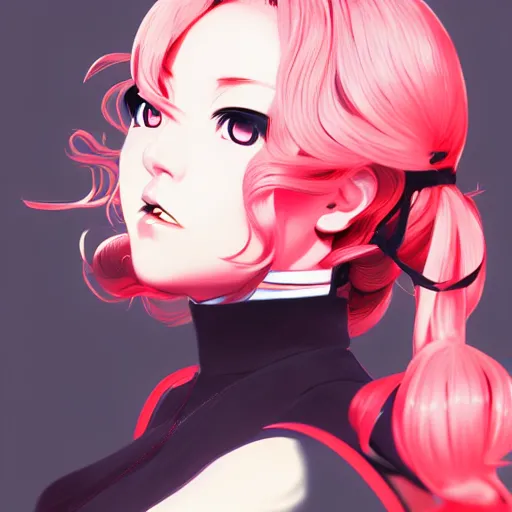 Image similar to Ann Takamaki from Persona 5, anime, elegant, 2d, ultra highly detailed, digital painting, smooth, sharp focus, artstation, portrait art by Ilya Kuvshinov