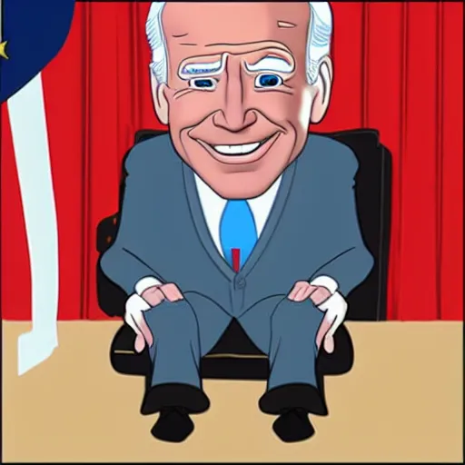 Prompt: Joe Biden Pixar cartoon character, American President Joe Biden as a cute Pixar character
