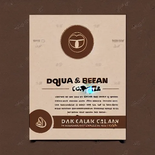 Image similar to square shaped flyer design for a coffee bean roasting company, layout design, dark brown and beige colour palette, template layout