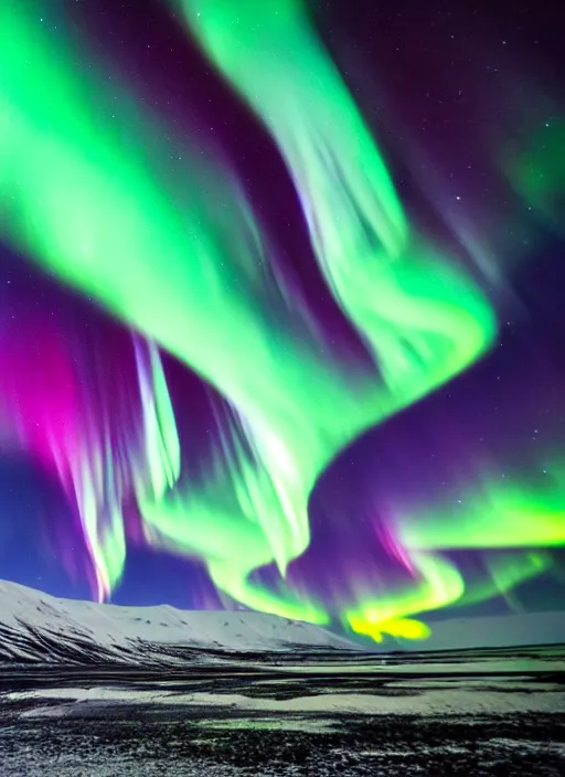 Image similar to northern lights in the night sky over iceland