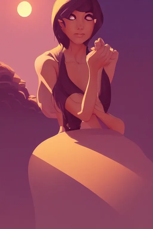 Image similar to single hermit in the desert, smooth face, centered median photoshop filter cutout vector behance hd by artgerm, jesper ejsing, by rhads, makoto shinkai and lois van baarle, ilya kuvshinov, rossdraws, illustration, art by ilya kuvshinov and gustav klimt