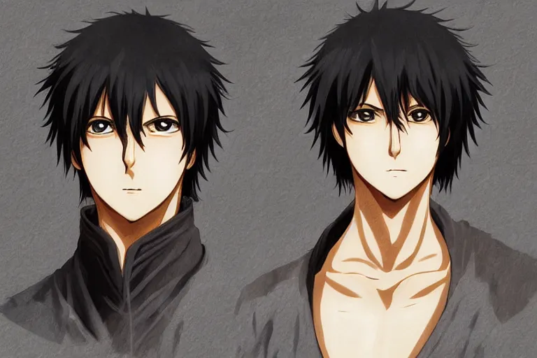 Prompt: hijikata toushirou, of gintama, black hair, character portrait, portrait, close up, concept art, intricate details, highly detailed by wlop